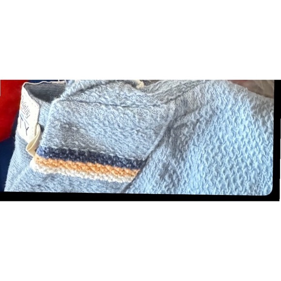 Faherty Blue Striped Hoodie Long Sleeve Pullover Sweatshirt Surf Style Casual XS - Picture 4 of 5